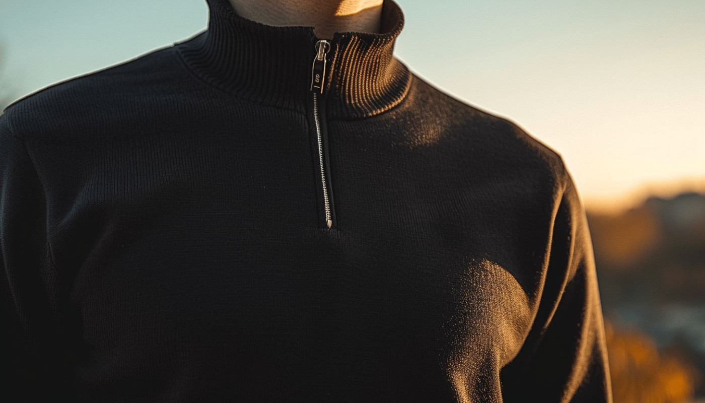 Découvrez le charme intemporel du half zip noir